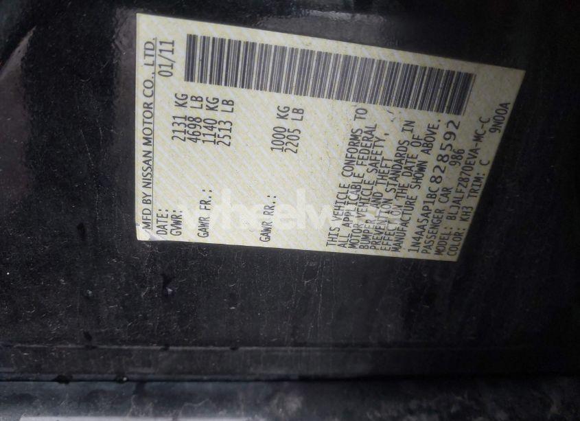 Photo 9 of 2011 Nissan Maxima 3.5 SV (VIN 1N4AA5AP1BC828592)