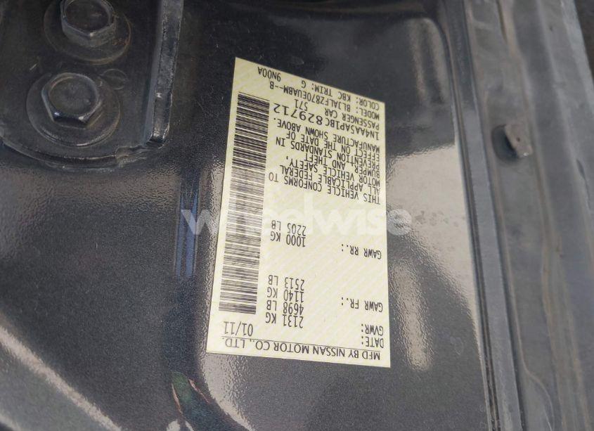 Photo 9 of 2011 Nissan Maxima 3.5 SV (VIN 1N4AA5AP1BC829712)