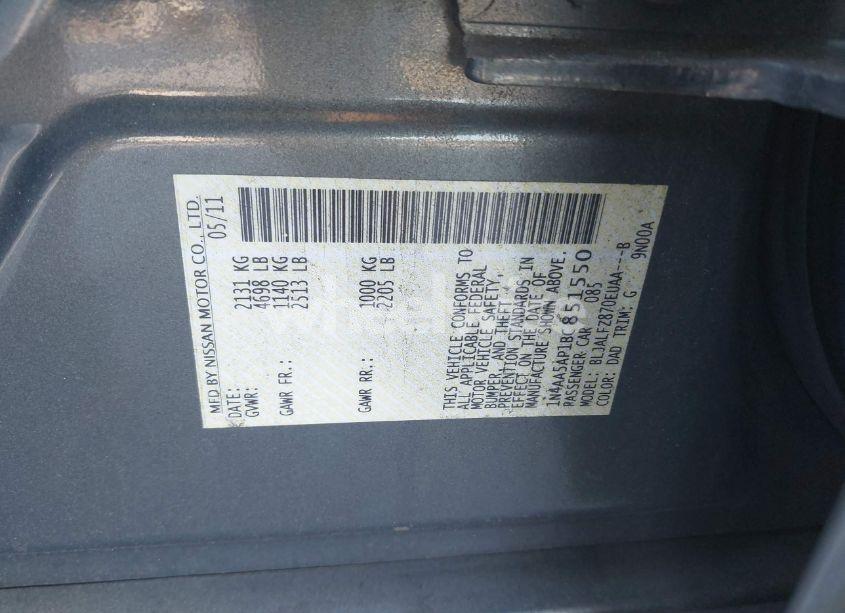 Photo 9 of 2011 Nissan Maxima 3.5 SV (VIN 1N4AA5AP1BC851550)