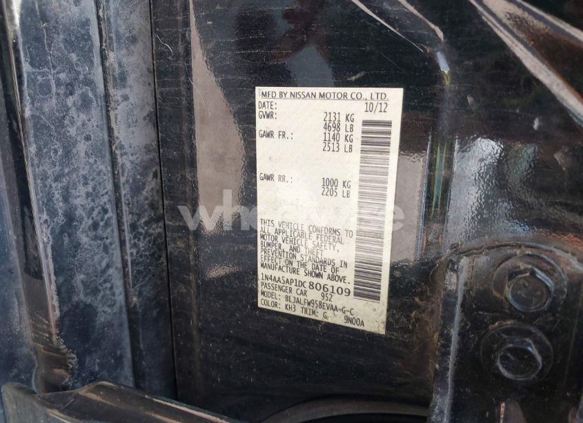 Photo 9 of 2013 Nissan Maxima 3.5 SV (VIN 1N4AA5AP1DC806109)