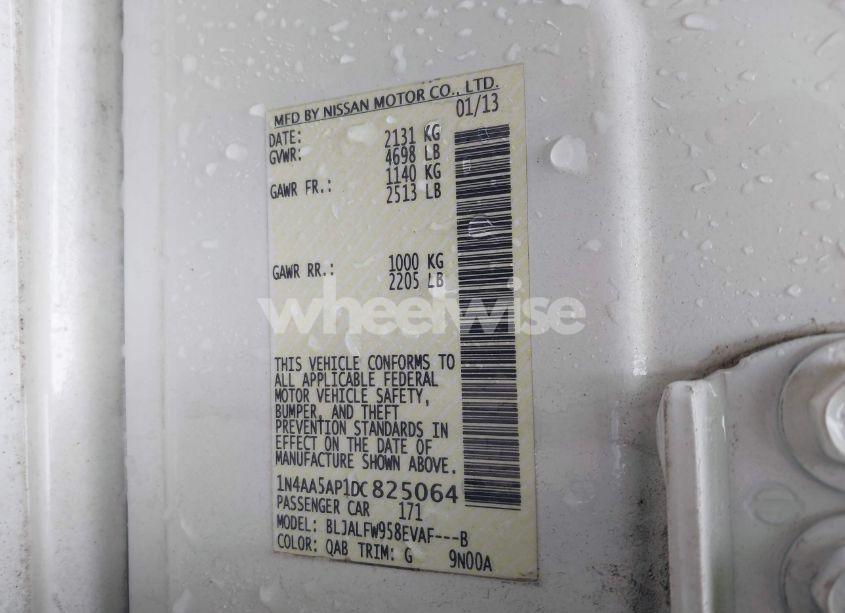 Photo 9 of 2013 Nissan Maxima 3.5 SV (VIN 1N4AA5AP1DC825064)