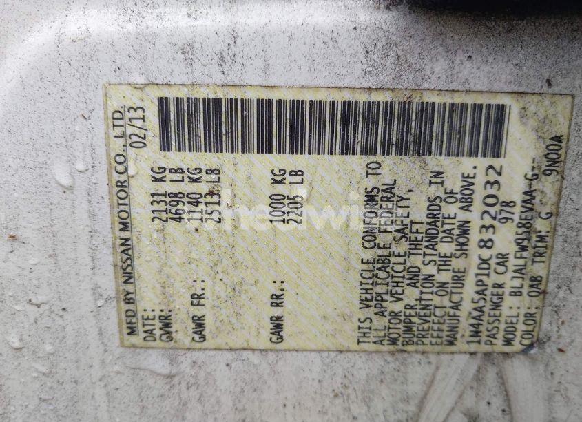 Photo 9 of 2013 Nissan Maxima 3.5 SV (VIN 1N4AA5AP1DC832032)