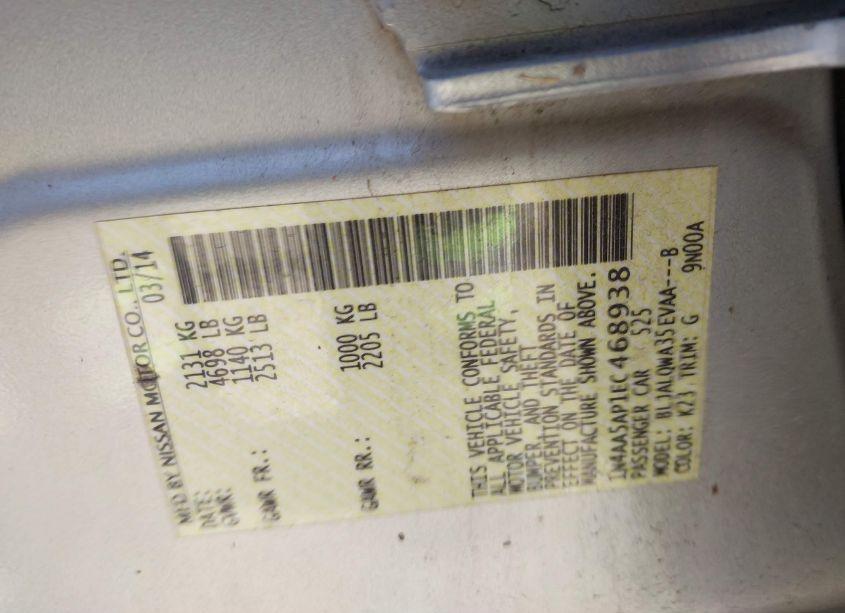 Photo 9 of 2014 Nissan Maxima 3.5 S (VIN 1N4AA5AP1EC468938)