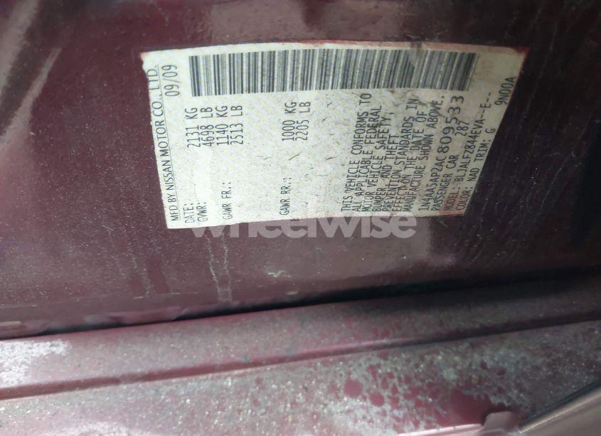 Photo 9 of 2010 Nissan Maxima 3.5 SV (VIN 1N4AA5AP2AC809533)