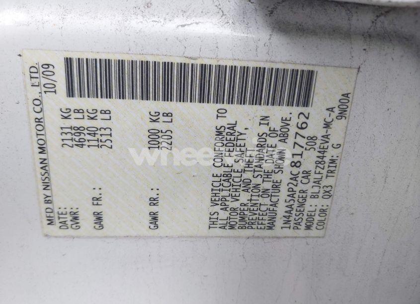 Photo 9 of 2010 Nissan Maxima 3.5 SV (VIN 1N4AA5AP2AC817762)