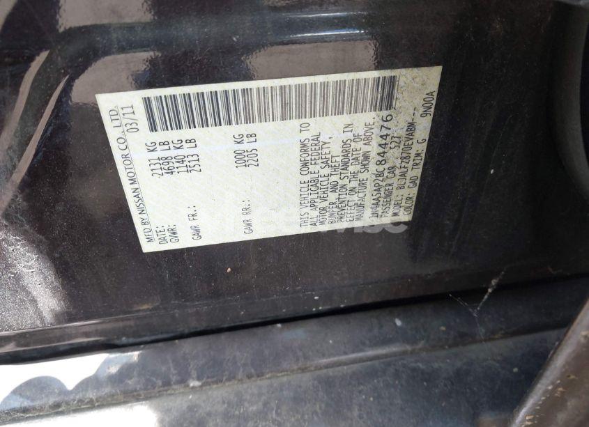 Photo 9 of 2011 Nissan Maxima 3.5 SV (VIN 1N4AA5AP2BC844476)