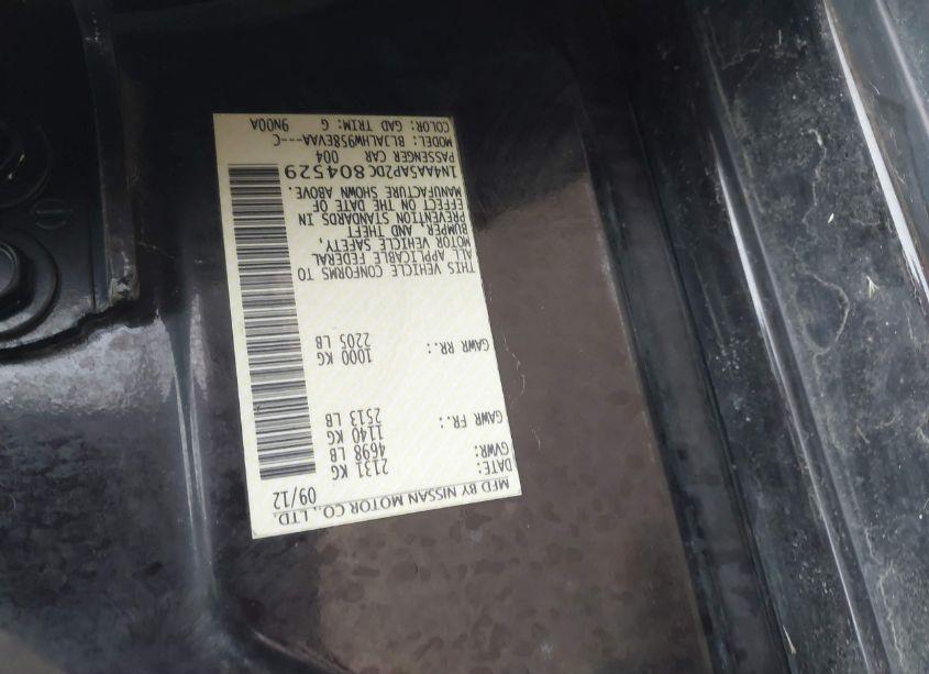 Photo 9 of 2013 Nissan Maxima 3.5 SV (VIN 1N4AA5AP2DC804529)