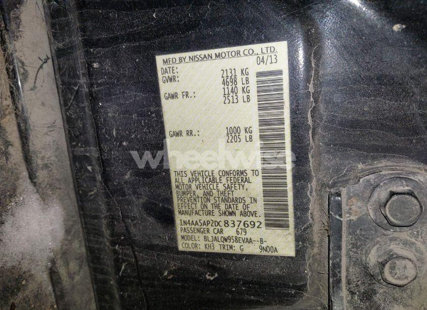 Photo 9 of 2013 Nissan Maxima 3.5 S (VIN 1N4AA5AP2DC837692)