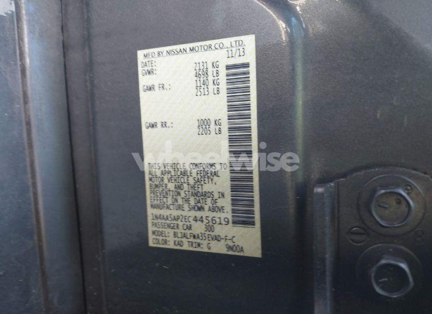 Photo 9 of 2014 Nissan Maxima 3.5 SV (VIN 1N4AA5AP2EC445619)