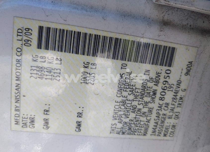 Photo 9 of 2010 Nissan Maxima 3.5 SV (VIN 1N4AA5AP3AC806950)