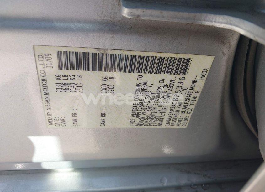 Photo 9 of 2010 Nissan Maxima 3.5 SV (VIN 1N4AA5AP3AC825336)