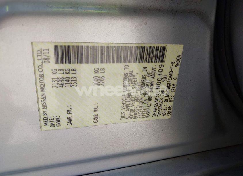 Photo 9 of 2012 Nissan Maxima 3.5 SV (VIN 1N4AA5AP3CC800309)