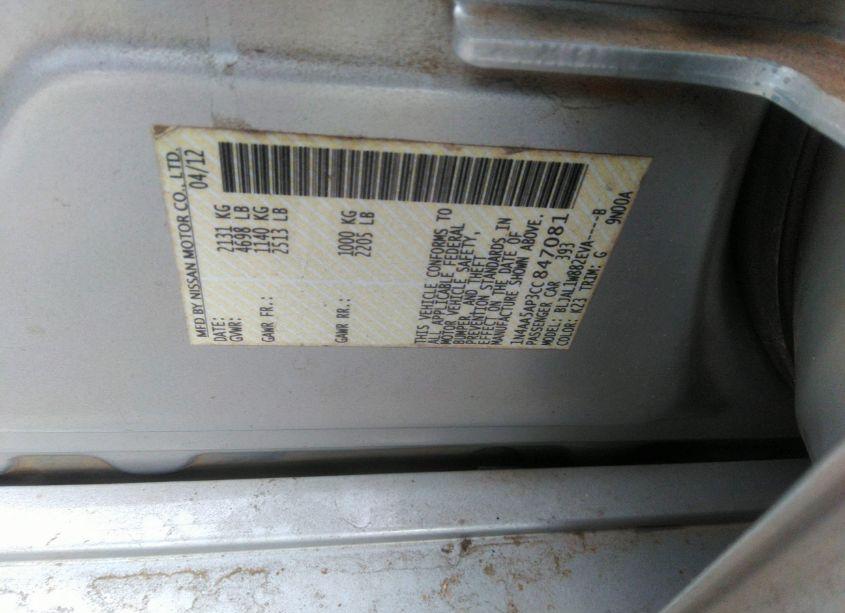 Photo 9 of 2012 Nissan Maxima 3.5 SV (VIN 1N4AA5AP3CC847081)