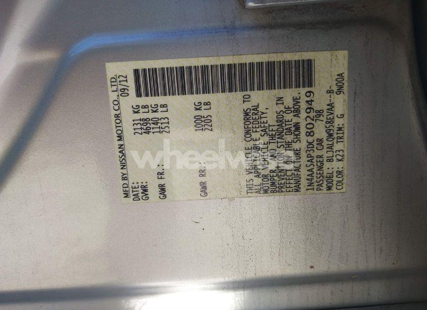 Photo 9 of 2013 Nissan Maxima 3.5 S (VIN 1N4AA5AP3DC802949)