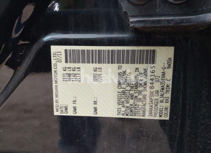 Photo 9 of 2013 Nissan Maxima 3.5 SV (VIN 1N4AA5AP3DC844165)