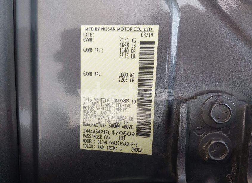 Photo 9 of 2014 Nissan Maxima 3.5 SV (VIN 1N4AA5AP3EC470609)