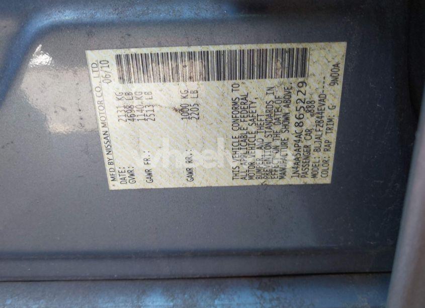 Photo 9 of 2010 Nissan Maxima 3.5 SV (VIN 1N4AA5AP4AC865229)