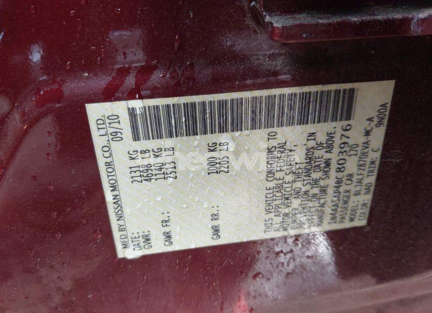 Photo 9 of 2011 Nissan Maxima 3.5 SV (VIN 1N4AA5AP4BC803976)