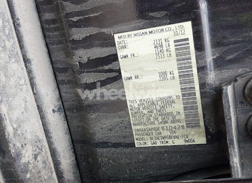 Photo 9 of 2013 Nissan Maxima 3.5 SV (VIN 1N4AA5AP4DC810428)