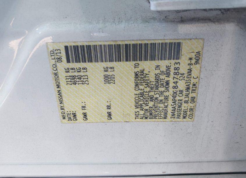 Photo 9 of 2013 Nissan Maxima 3.5 SV (VIN 1N4AA5AP4DC847883)