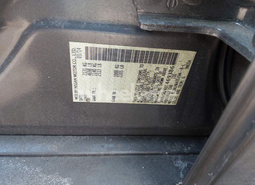 Photo 9 of 2014 Nissan Maxima 3.5 SV (VIN 1N4AA5AP4EC469386)