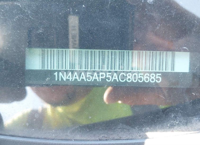 Photo 9 of 2010 Nissan Maxima 3.5 SV (VIN 1N4AA5AP5AC805685)