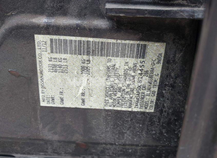 Photo 9 of 2013 Nissan Maxima 3.5 SV (VIN 1N4AA5AP5DC814455)