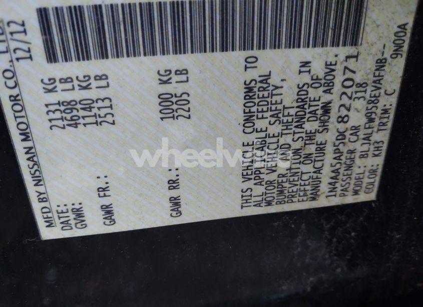 Photo 9 of 2013 Nissan Maxima 3.5 SV (VIN 1N4AA5AP5DC822071)