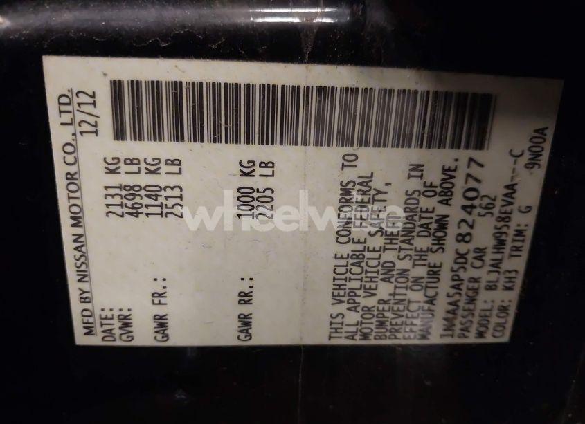 Photo 9 of 2013 Nissan Maxima 3.5 SV (VIN 1N4AA5AP5DC824077)