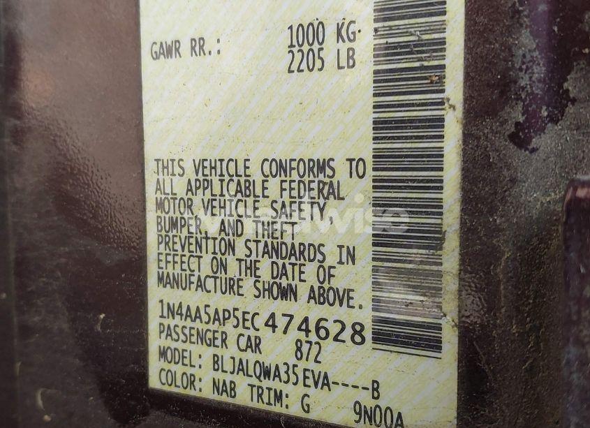 Photo 9 of 2014 Nissan Maxima 3.5 S (VIN 1N4AA5AP5EC474628)