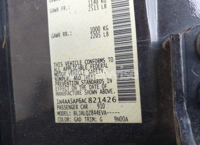 Photo 9 of 2010 Nissan Maxima 3.5 S (VIN 1N4AA5AP6AC821426)