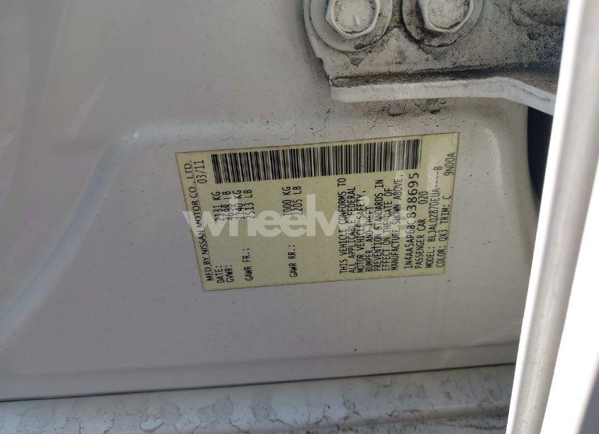 Photo 9 of 2011 Nissan Maxima 3.5 S (VIN 1N4AA5AP6BC838695)