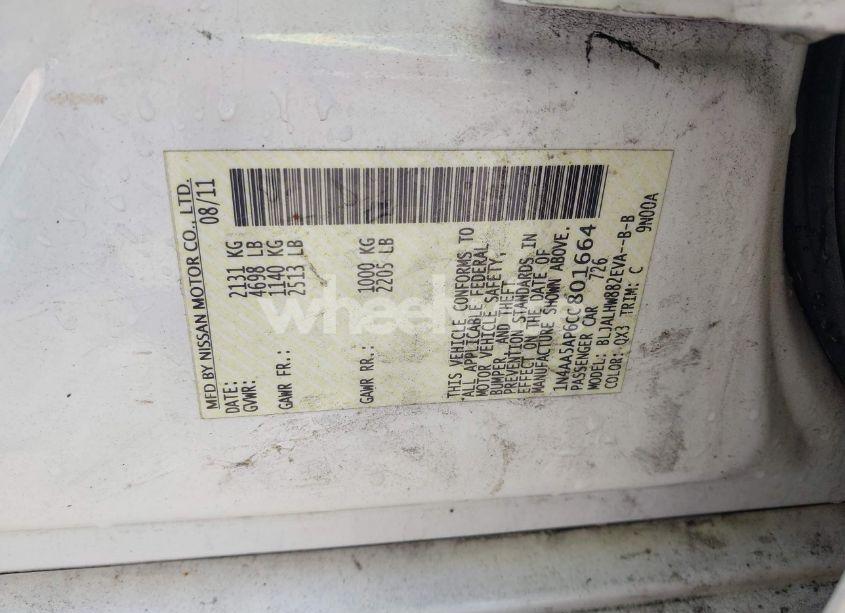 Photo 9 of 2012 Nissan Maxima 3.5 SV (VIN 1N4AA5AP6CC801664)