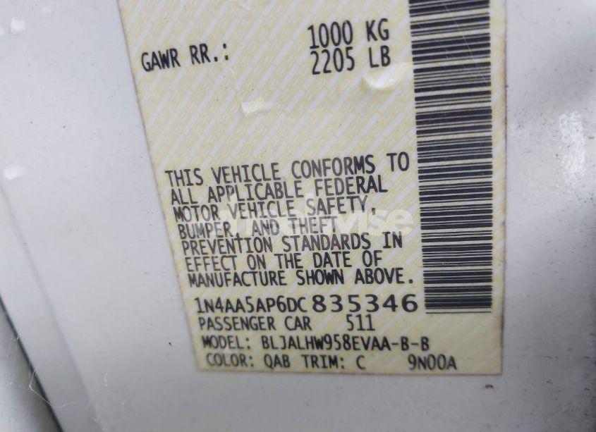 Photo 9 of 2013 Nissan Maxima 3.5 SV (VIN 1N4AA5AP6DC835346)