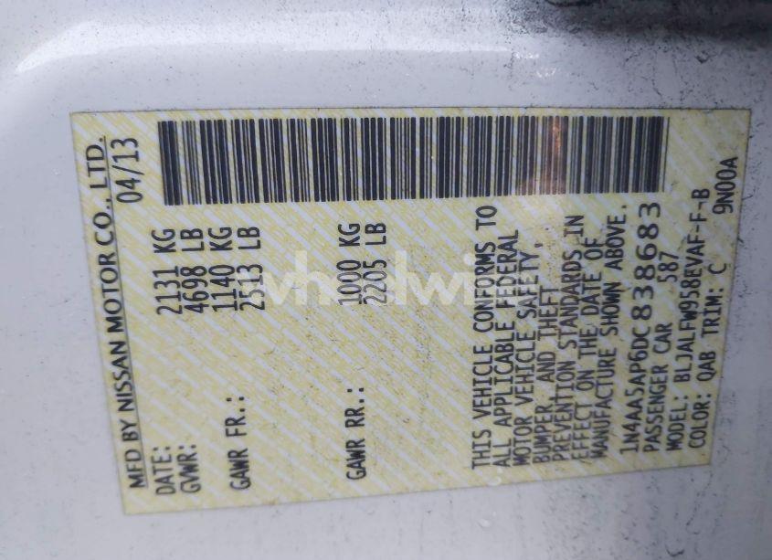 Photo 9 of 2013 Nissan Maxima 3.5 SV (VIN 1N4AA5AP6DC838683)