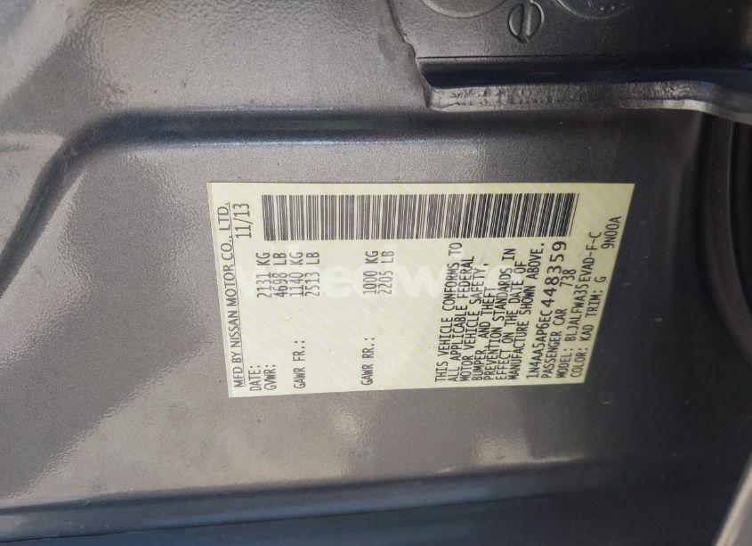 Photo 9 of 2014 Nissan Maxima 3.5 SV (VIN 1N4AA5AP6EC448359)