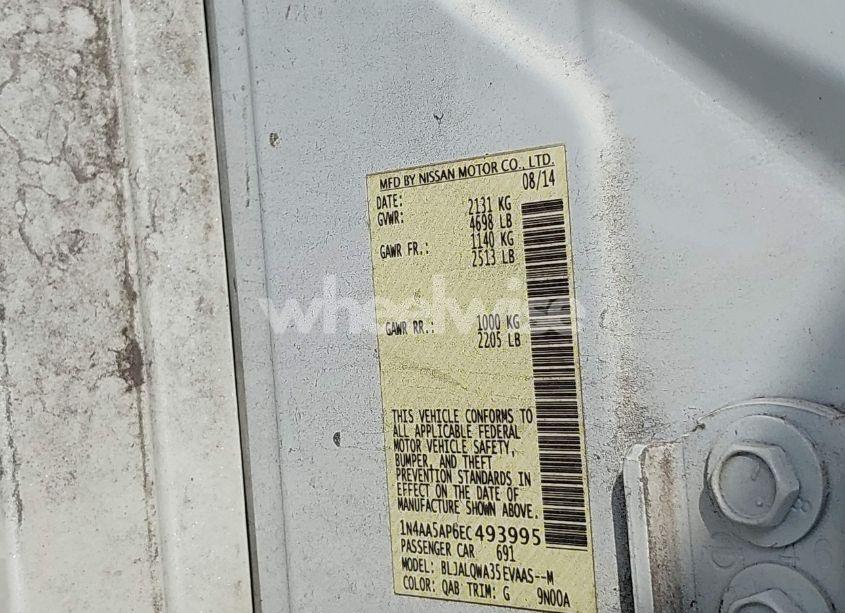 Photo 9 of 2014 Nissan Maxima 3.5 S (VIN 1N4AA5AP6EC493995)