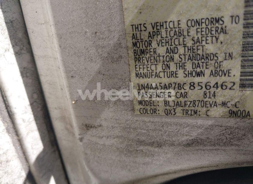 Photo 9 of 2011 Nissan Maxima 3.5 SV (VIN 1N4AA5AP7BC856462)