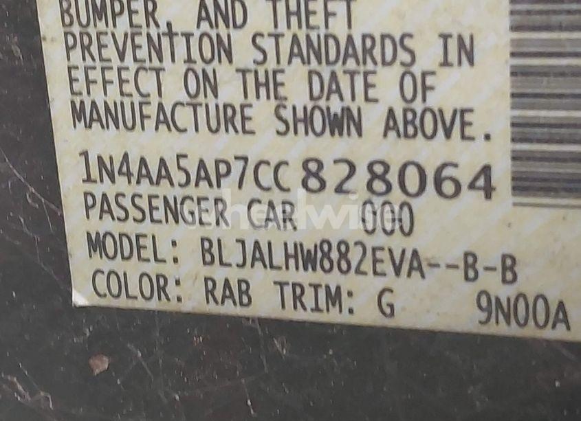 Photo 9 of 2012 Nissan Maxima 3.5 SV (VIN 1N4AA5AP7CC828064)