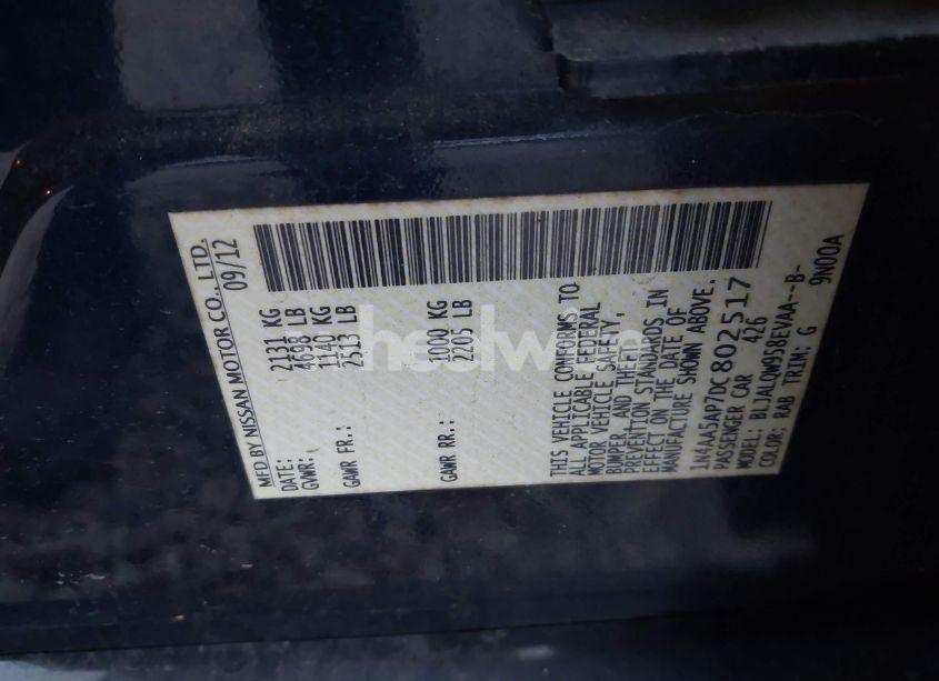 Photo 9 of 2013 Nissan Maxima 3.5 S (VIN 1N4AA5AP7DC802517)