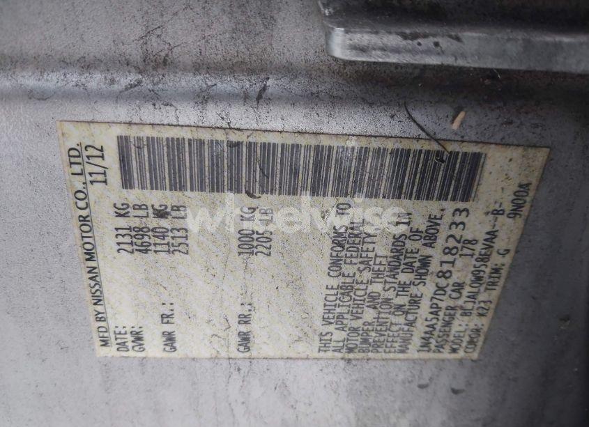 Photo 9 of 2013 Nissan Maxima 3.5 S (VIN 1N4AA5AP7DC818233)