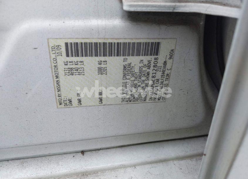 Photo 9 of 2010 Nissan Maxima 3.5 SV (VIN 1N4AA5AP8AC812808)