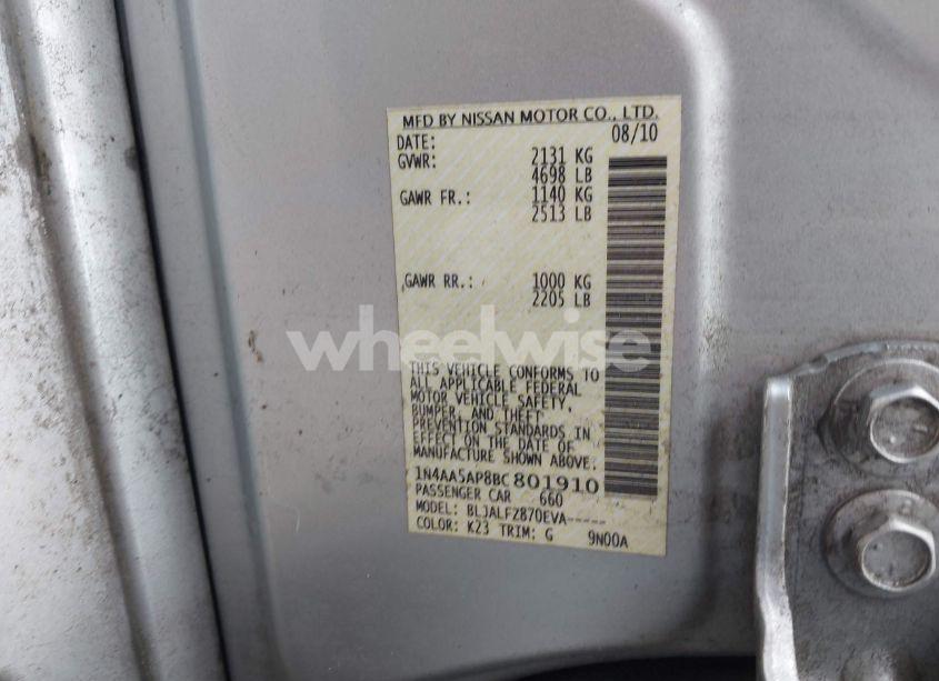 Photo 9 of 2011 Nissan Maxima 3.5 SV (VIN 1N4AA5AP8BC801910)