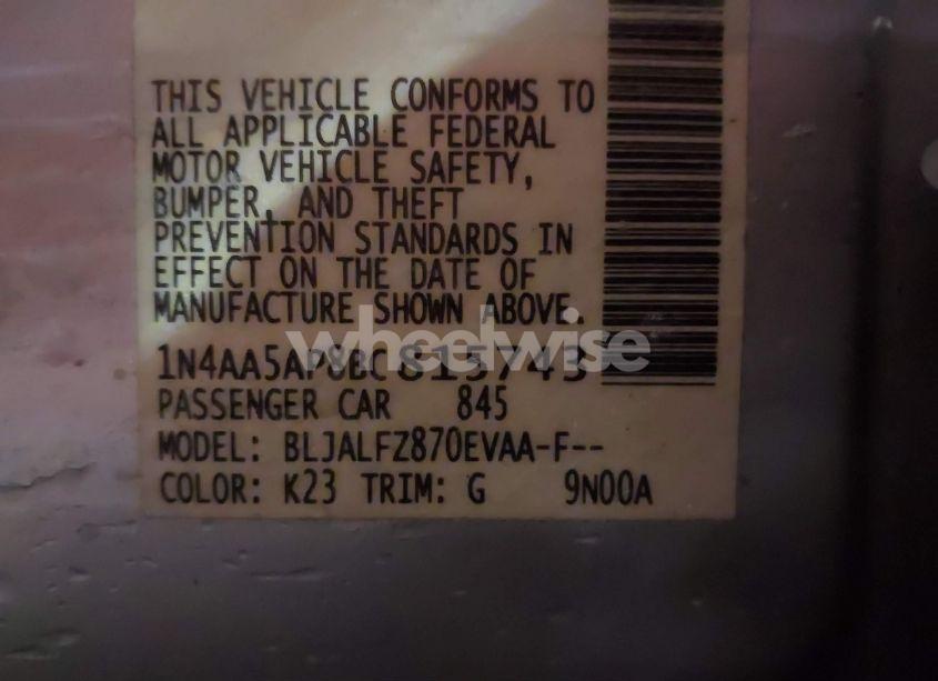 Photo 9 of 2011 Nissan Maxima 3.5 SV (VIN 1N4AA5AP8BC815743)