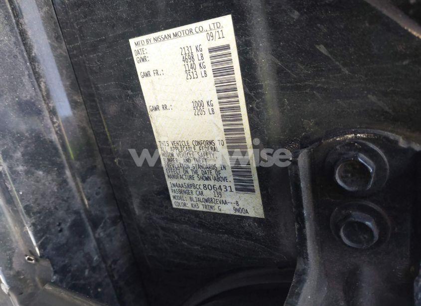 Photo 9 of 2012 Nissan Maxima 3.5 S (VIN 1N4AA5AP8CC806431)