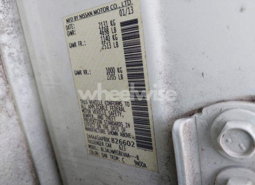 Photo 9 of 2013 Nissan Maxima 3.5 SV (VIN 1N4AA5AP8DC826602)