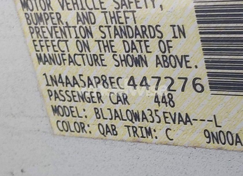 Photo 9 of 2014 Nissan Maxima 3.5 S (VIN 1N4AA5AP8EC447276)