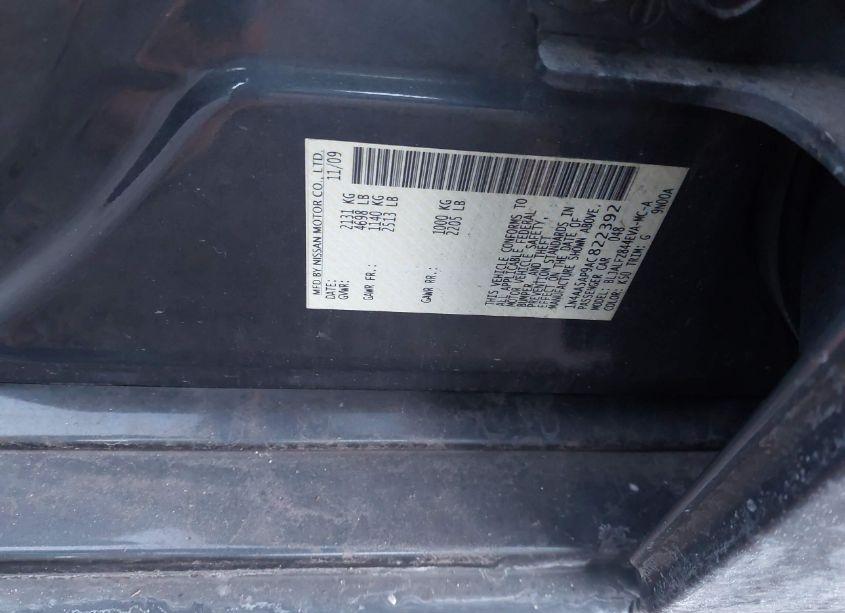 Photo 9 of 2010 Nissan Maxima 3.5 SV W/PREMIUM PKG (VIN 1N4AA5AP9AC822392)