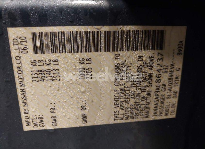 Photo 9 of 2010 Nissan Maxima 3.5 S (VIN 1N4AA5AP9AC864237)