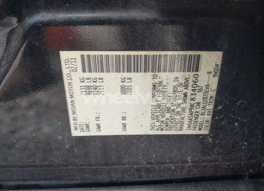 Photo 9 of 2011 Nissan Maxima 3.5 S (VIN 1N4AA5AP9BC834060)